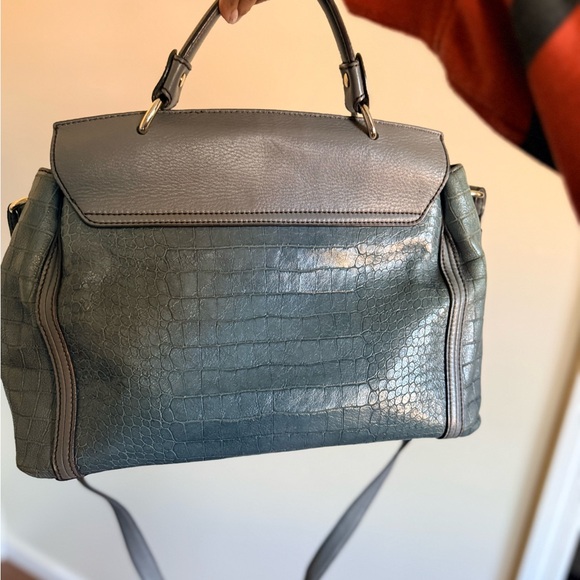 MCM Two-Tone Gray Satchel - Picture 5 of 8